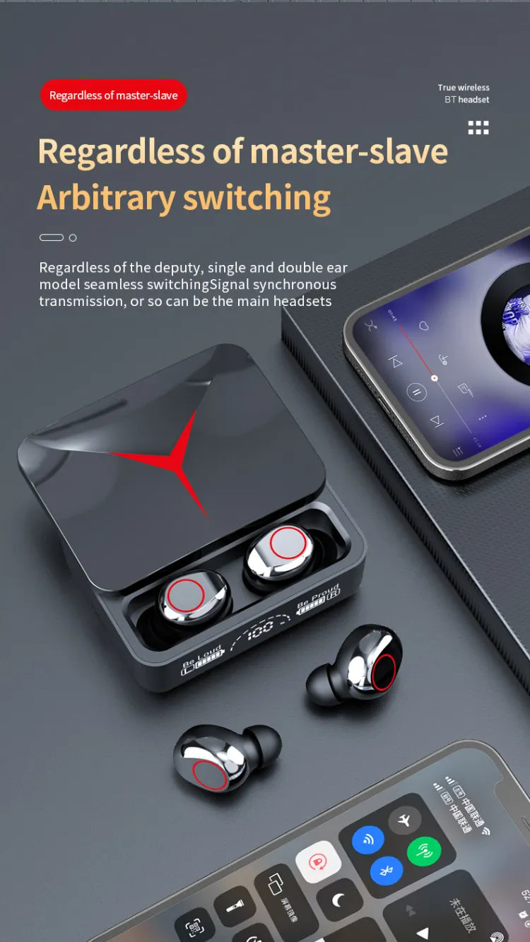 Original M90 TWS Wireless Earbuds Touch Control 5.3