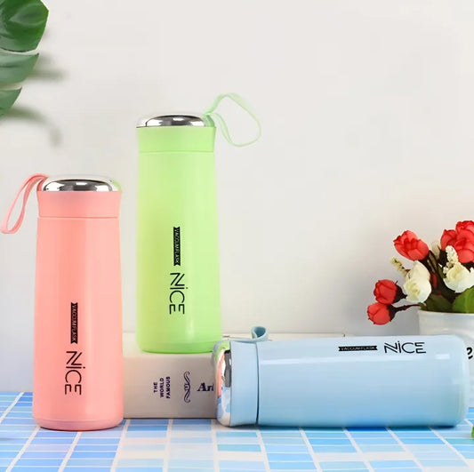 Stylish 400ml Glass Water Bottle for Girls & Boys