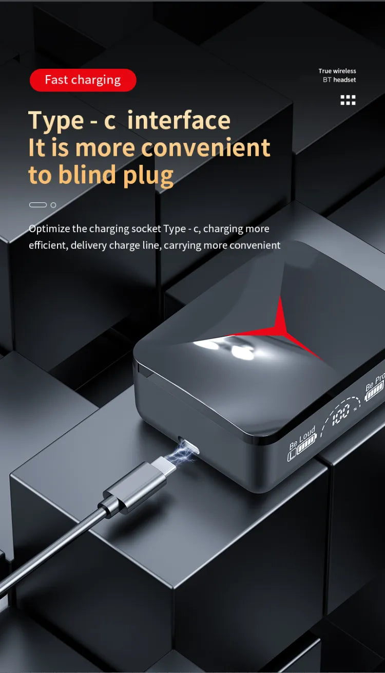 Original M90 TWS Wireless Earbuds Touch Control 5.3