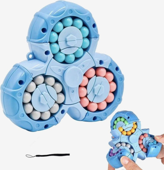 3-in-1 Fidget Spinner Magic Bean Rotating Cube Toy
