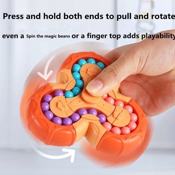 3-in-1 Fidget Spinner Magic Bean Rotating Cube Toy
