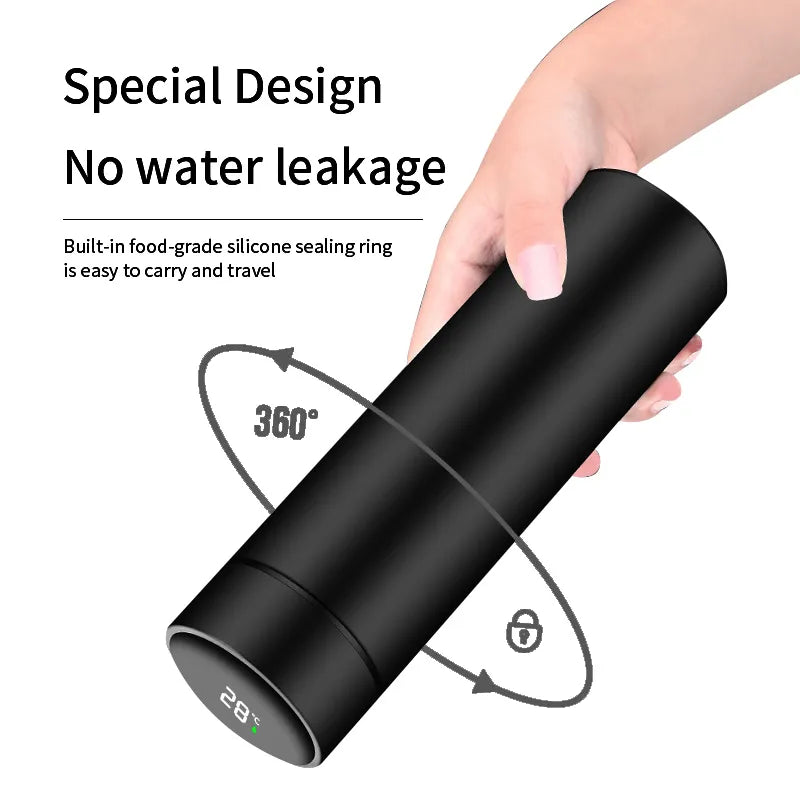 Temperature Water Bottle, LED Temperature Display,