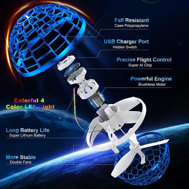 Flying Spinner Fidget Toys Flying Ball Toy Controllable Magic Ball