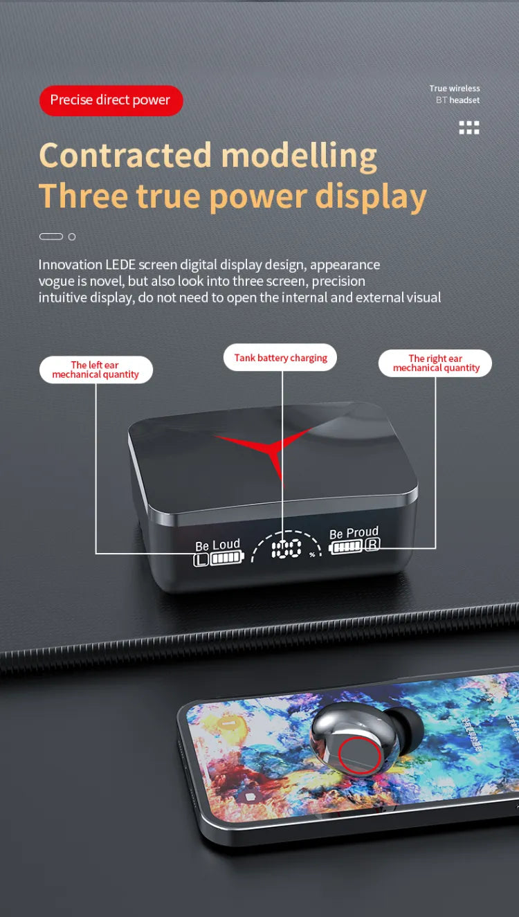 Original M90 TWS Wireless Earbuds Touch Control 5.3